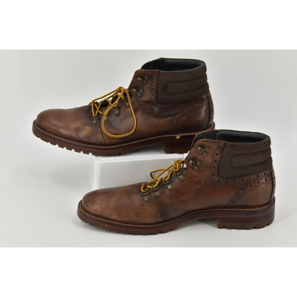 Johnston & Murphy EST. 1850 Karnes Alpine Boots – Mahogany Leather & Nubuck 12